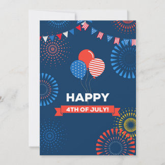 Feliz tarjeta del Día de la Independencia 4 de jul