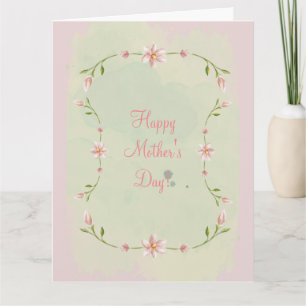 FELIZ TARJETA DEL DÍA DE LA MADRE (ROSA)