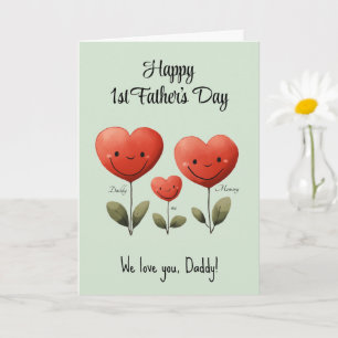 Feliz tarjeta del Día del Padre con poema, persona