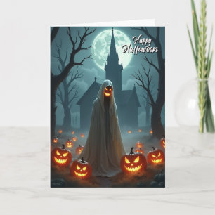 Feliz Tarjeta Fantasmal de Halloween