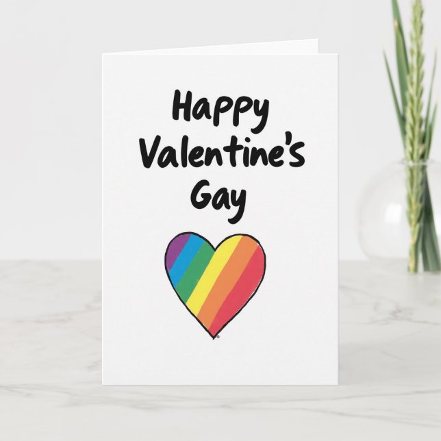 Feliz tarjeta gay del día de San Valentín (Anverso)