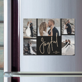 FELIZ Tarjeta magnética de Collage de fotos para N