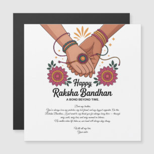 Feliz Tarjeta Magnética de Raksha Bandhan