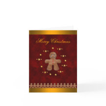 Feliz tarjeta navideña a los hombres de Gingerbrea