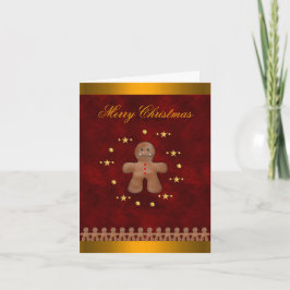 Feliz tarjeta navideña a los hombres de Gingerbrea