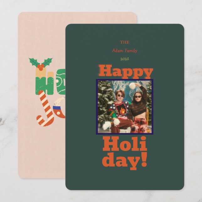 ¡Feliz tarjeta navideña de festividades! (Anverso / Reverso)