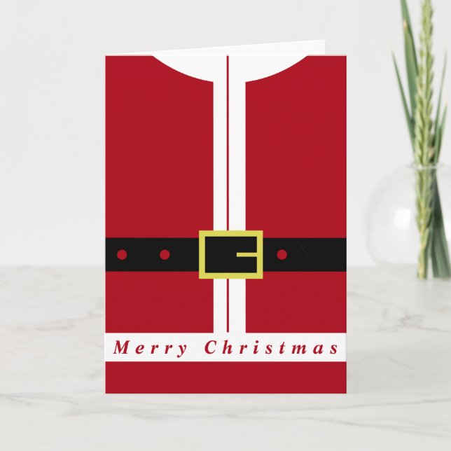 Feliz tarjeta navideña Santa Claus (Anverso)