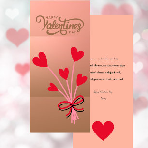 Feliz tarjeta plana de amistad de San Valentín