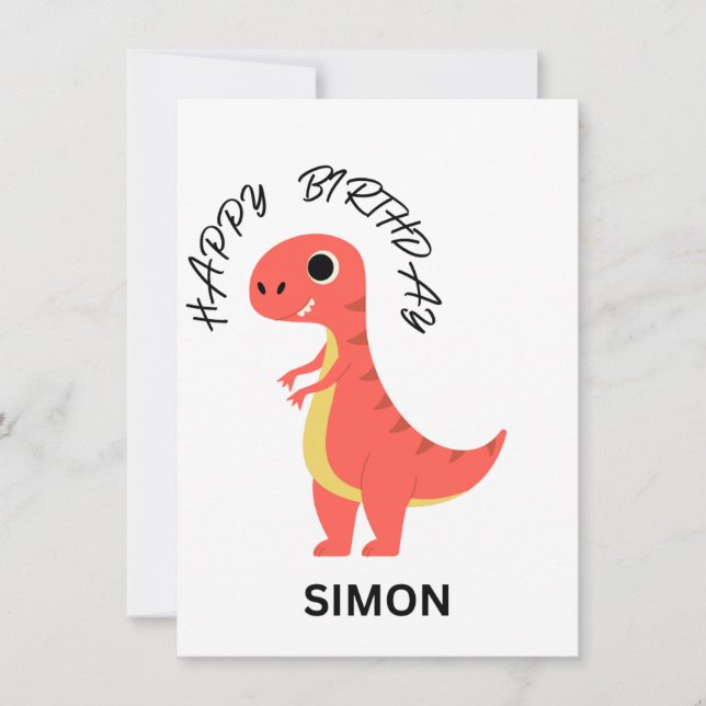 FELIZ Tarjeta plana de cumpleaños (Anverso)