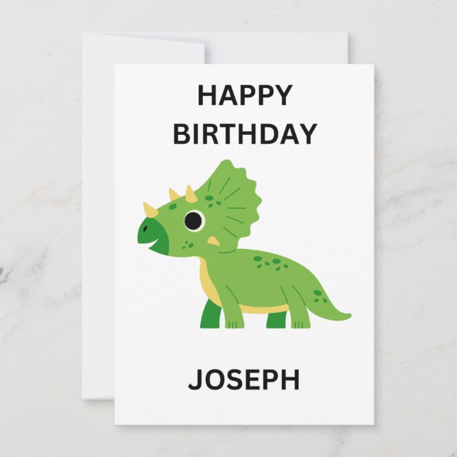 FELIZ Tarjeta plana de cumpleaños (Anverso)