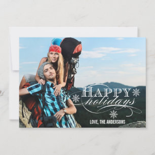 FELIZ TARJETA PLANA DE FOTOS DE VACACIONES
