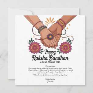 Feliz Tarjeta Plana de Raksha Bandhan
