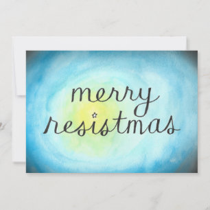 Feliz tarjeta plana de Resistmas