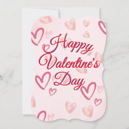 Feliz tarjeta plana de San Valentín