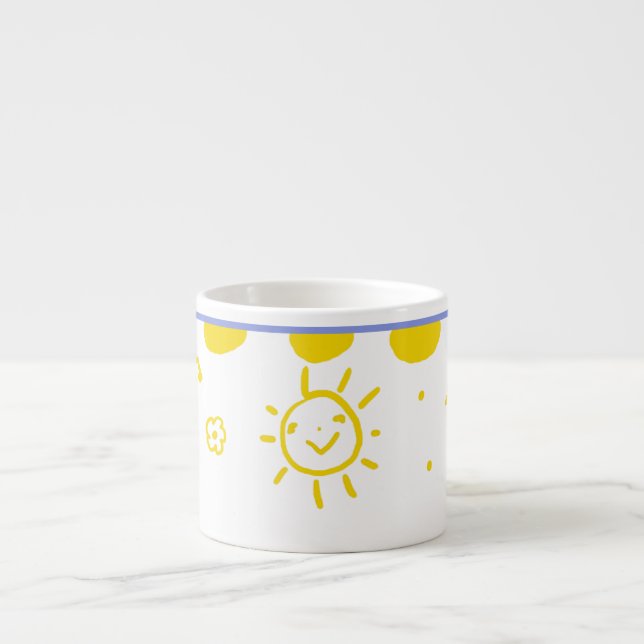 Feliz taza de sol en amarillo (Frente)