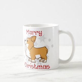 Feliz taza del navidad del Corgi
