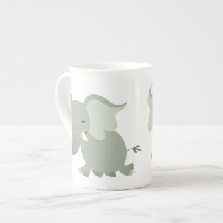 Feliz taza linda de la porcelana de hueso del