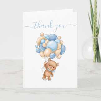 Feliz Teddy Bear Balón Dios Padres Tarjeta