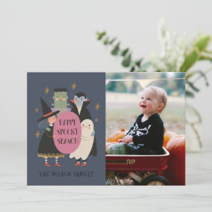 Feliz Temporada de Espanto Personalizada Foto Fami