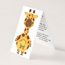 Feliz tercer cumpleaños - Tarjeta para niños