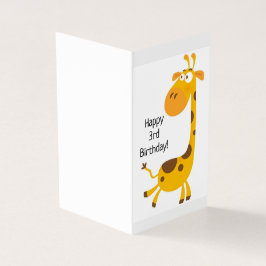 Feliz tercer cumpleaños - Tarjeta para niños