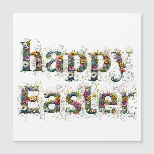 Feliz texto decorativo de Pascua (Anverso)