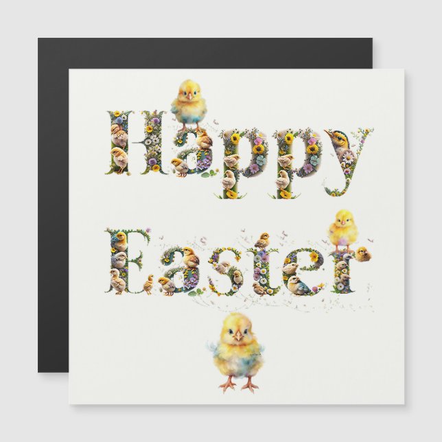 Feliz texto decorativo de Pascua Modas bebé (Anverso/Reverso)