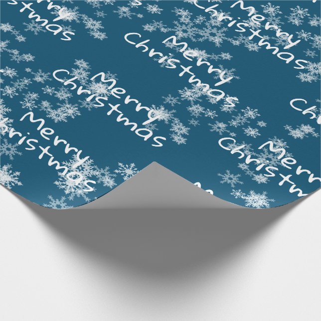 Feliz texto navideño en papel de relleno para copa (Esquina)