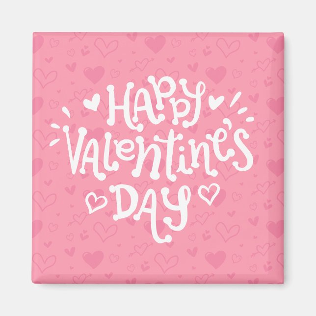 Feliz tipografía de San Valentín | Imán (Frente)
