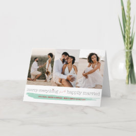 Feliz todo casó feliz la tarjeta moderna de la