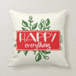 Feliz Todo | Cojín decorativo de vacaciones<br><div class="desc">Feliz Todo | Cojín decorativo de vacaciones. El color de fondo es crema/marfil.</div>