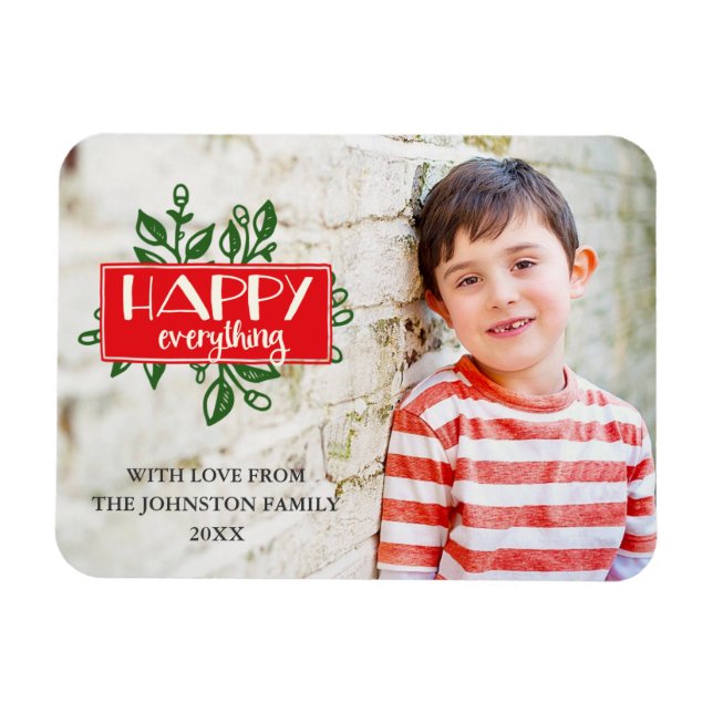Feliz Todo | Imán fotográfico Personalizado (Horizontal)