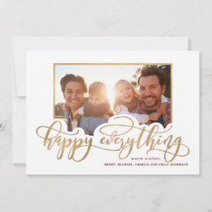 Feliz Todo, Whimsy Gold Script, foto de feriado