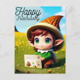 Feliz travesía postal, tarjeta postal para el paso