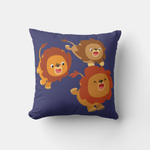 Feliz trío de Personalizado lindo león almohada