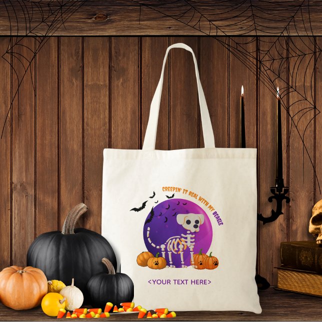 Feliz truco de Halloween o trata la bolsa ToteCand (Trick or Treat OR show up to the Halloween party in style. Represent your favorite dog breed!!)
