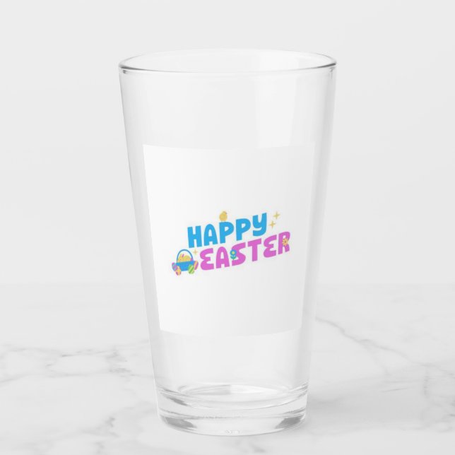 Feliz Tumbler de Glass de Pascua (Anverso)