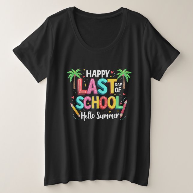 Feliz Último Día Del Colegio Hola Summer (Anverso del diseño)