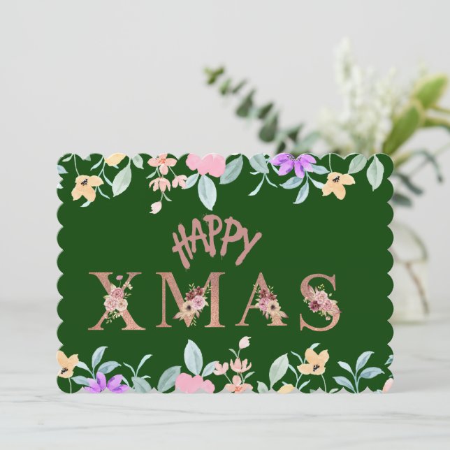 Feliz vacaciones de Navidad (Anverso de pie)