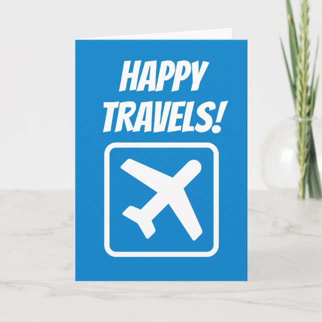 Feliz viaje tarjeta de despedida y adiós (Anverso)