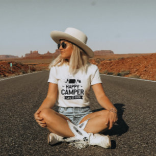 Feliz vida de camper   Camiseta para mujeres