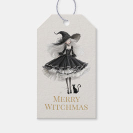Feliz Witchmas – Etiqueta de regalo de bruja gótic