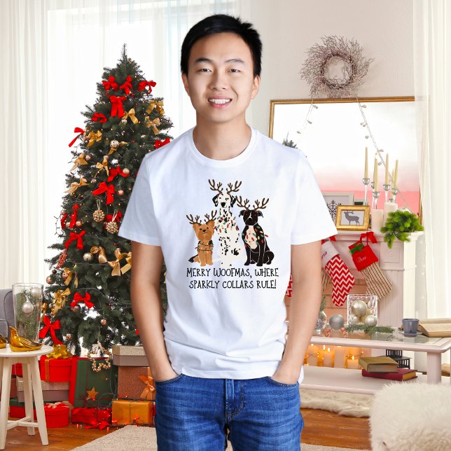 Feliz Woofmas, Navidades del humor bailan camiseta (Subido por el creador)
