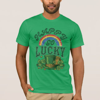 Feliz y afortunada camiseta del Día de San Patrici