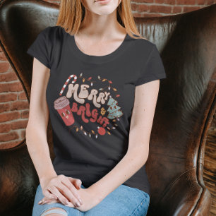 Feliz y brillante: camiseta de los Navidades