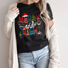 Feliz Y Brillante, Regalo Para Camisa De Navidades