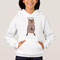 Feliz y lindo diseño de personalizados de quokka