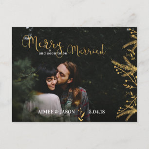 Feliz y pronto ser postal casada del navidad