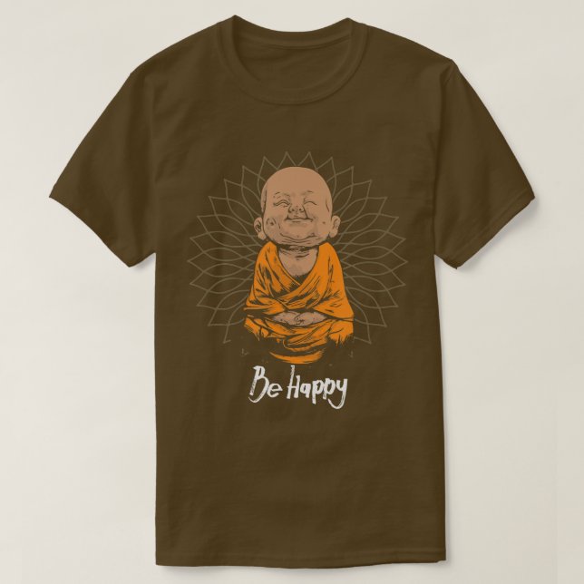 Feliz Zen pequeño bebé camiseta de Buddha Mandala  (Diseño del anverso)