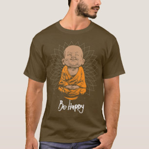 Feliz Zen pequeño bebé camiseta de Buddha Mandala